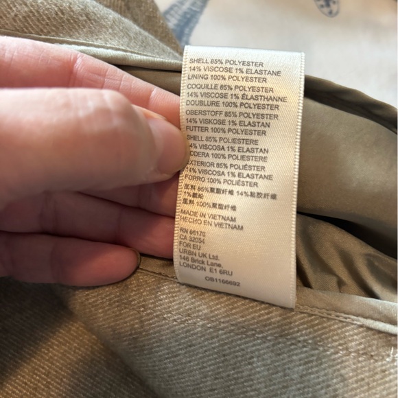 Free People Oversized Coat Jacket Light Green/Gray Button Closure Comfy Medium - Picture 7 of 9